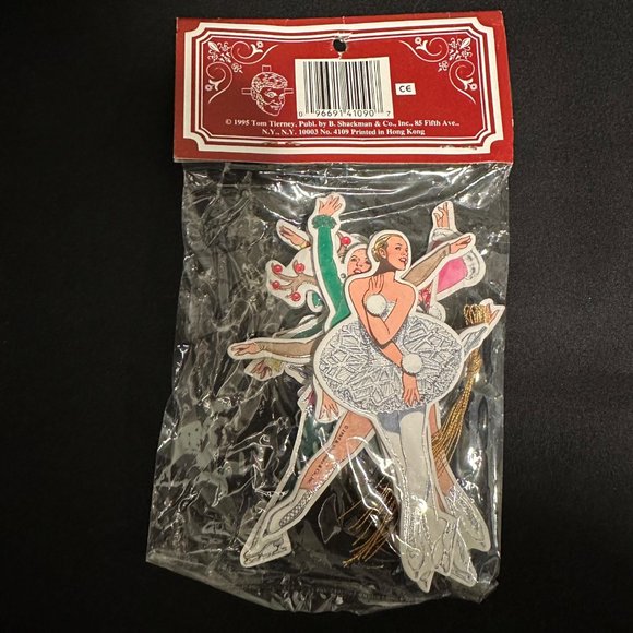 Vintage Tom Tierney Ice Skater Christmas Ornaments 1995 Shackman - Picture 6 of 6